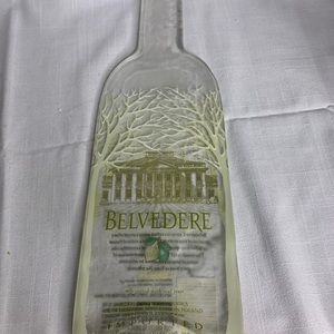 Flattened Melted Vodka Bottle Cheese Platter